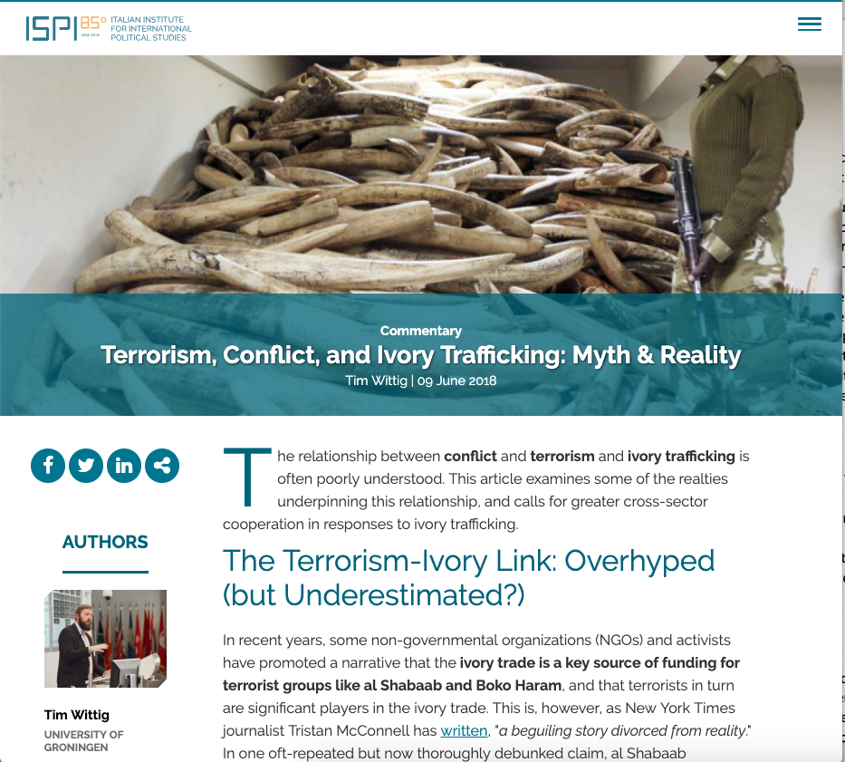 Terrorism Conflict and Ivory Trafficking screenshot