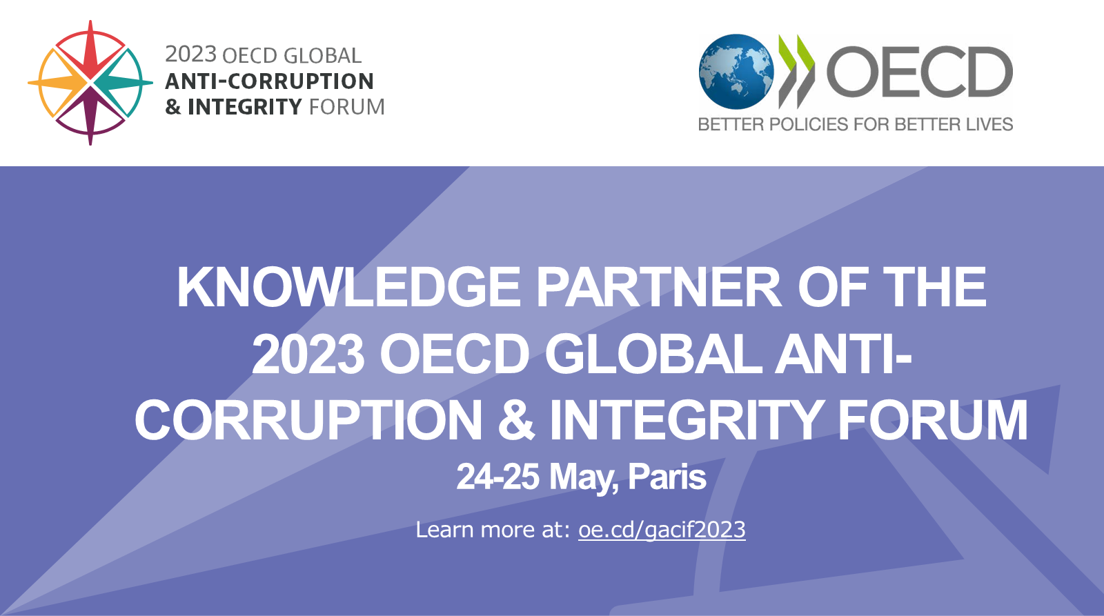 Knowledge Partner of the 2023 OECD Global Anti-Corruption and Integrity Forum