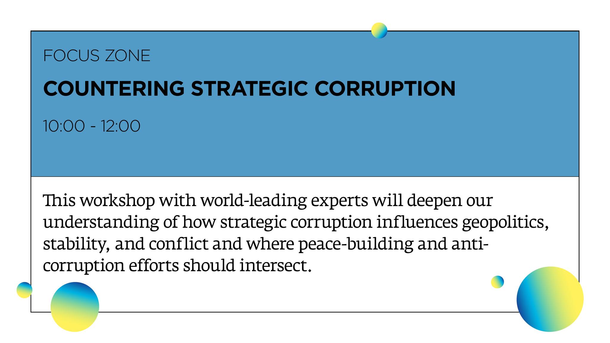 Basel Peace Forum countering strategic corruption session