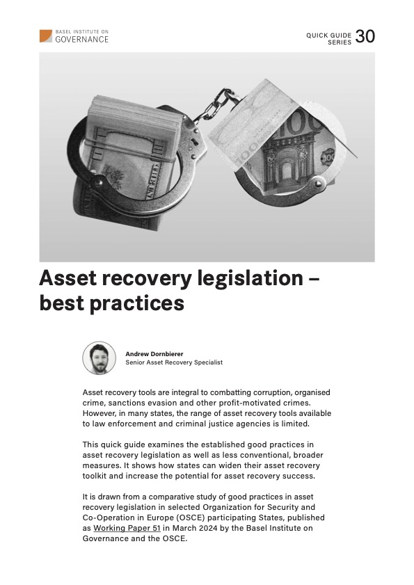 Asset recovery legislation