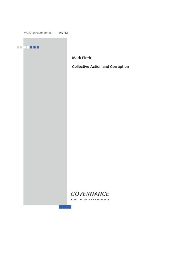 Working Paper 13: Collective Action and corruption
