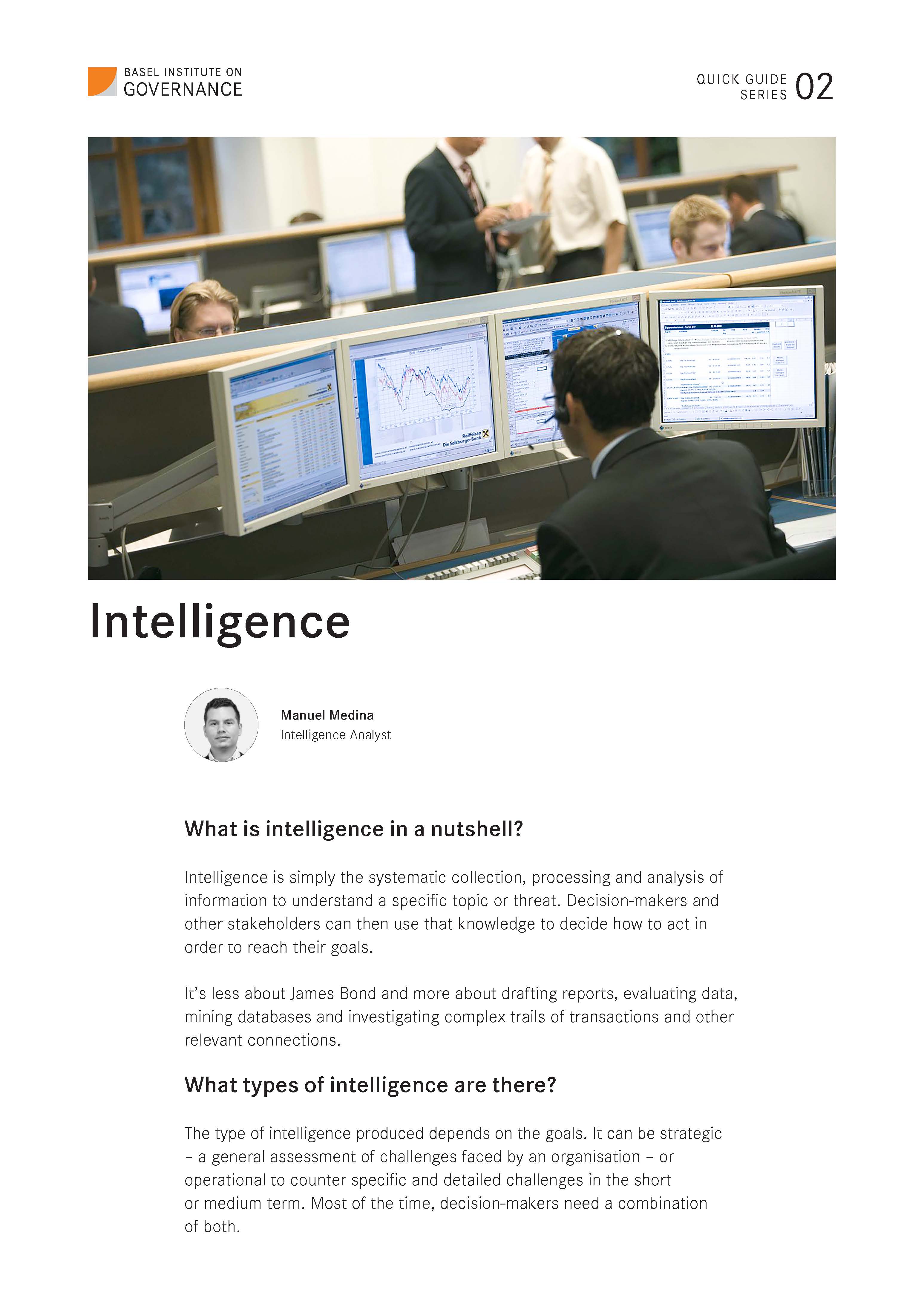 Quick Guide 2: Intelligence