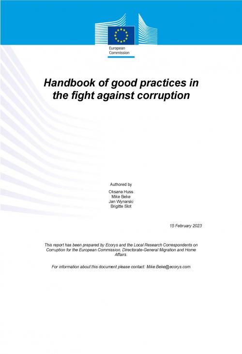 Handbook of good practices in the fight against corruption