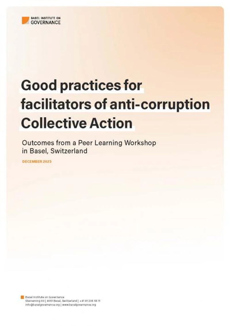 Good practices for facilitators of anti-corruption Collective Action cover