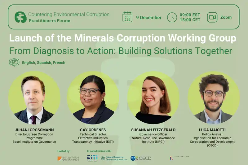 New working group to tackle corruption risks in the minerals sector