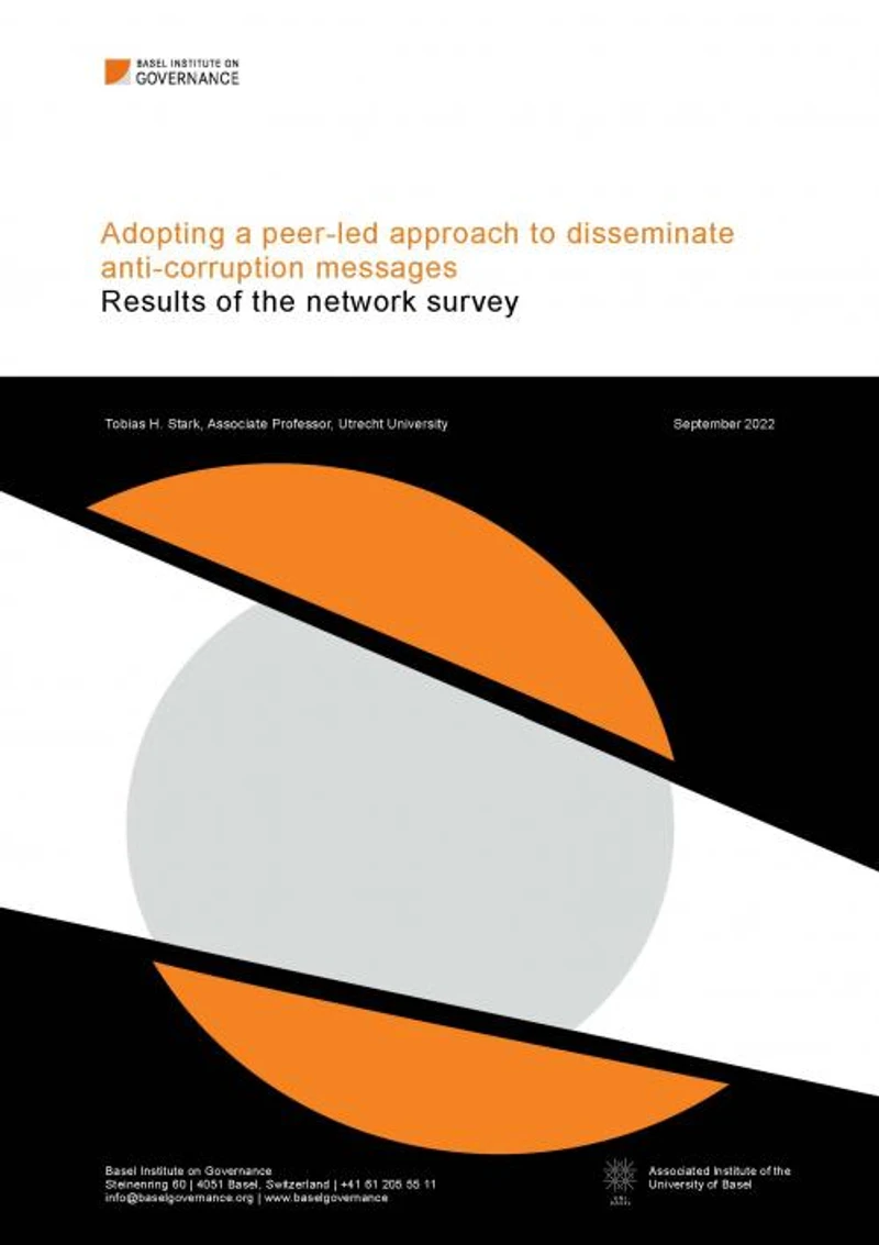 Adopting a peer-led approach to disseminate anti-corruption messages: Results of the network survey cover