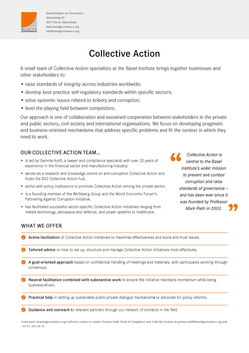 Flyer: Anti-Corruption Collective Action cover