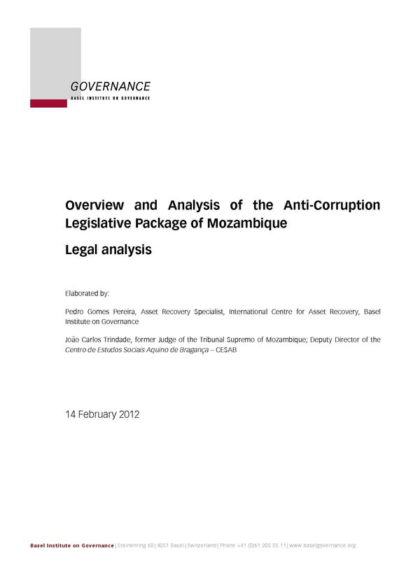 Overview and Analysis of the Anti-Corruption Legislative Package of Mozambique