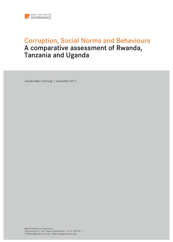 Corruption, social norms and behaviours: a comparative assessment of Rwanda, Tanzania and Uganda