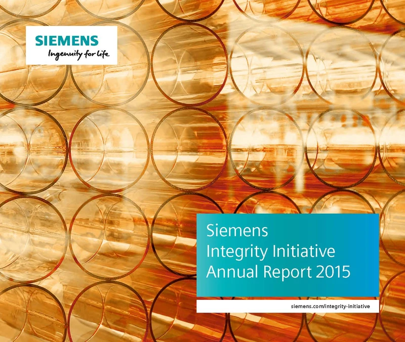 Siemens Integrity Initiative Annual Report 2015 cover