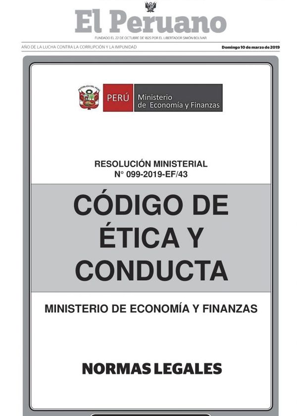 Código de Ética y Conducta - Ministerio de Economía y Finanzas en Perú