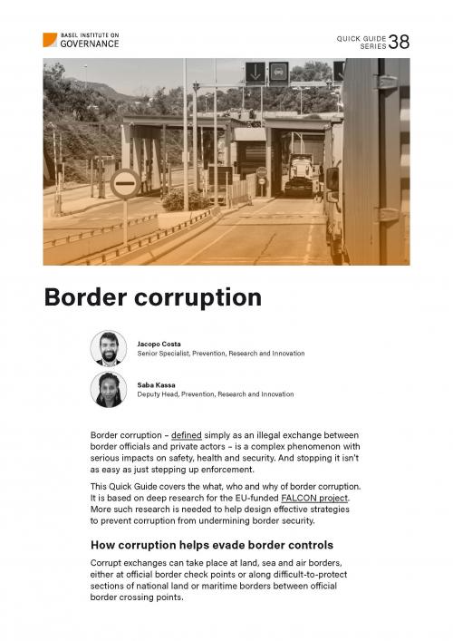 Quick Guide 38: Border corruption