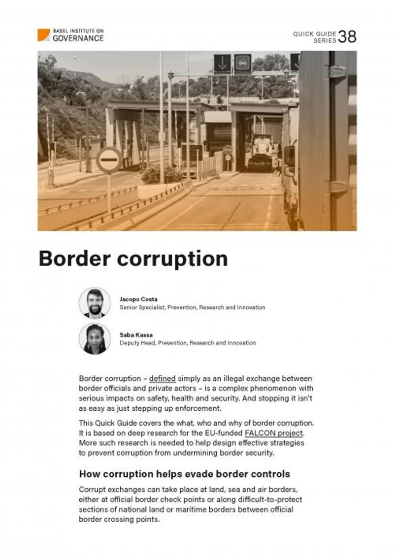 Quick Guide 38: Border corruption cover