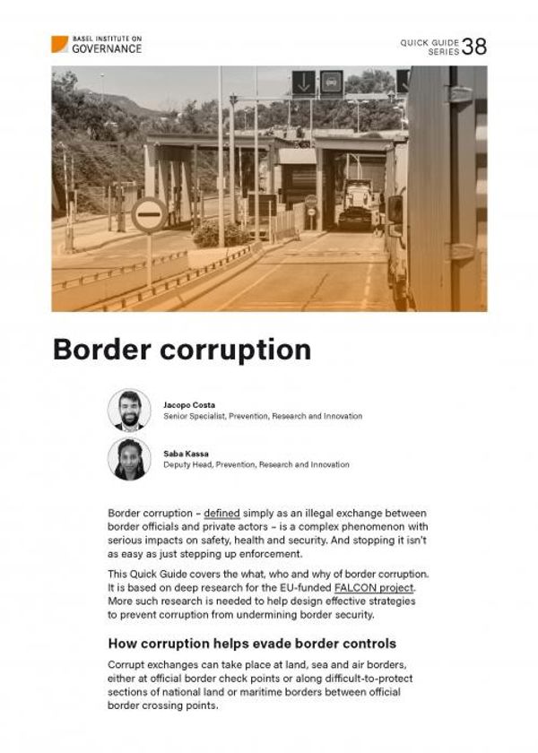 Quick Guide 38: Border corruption