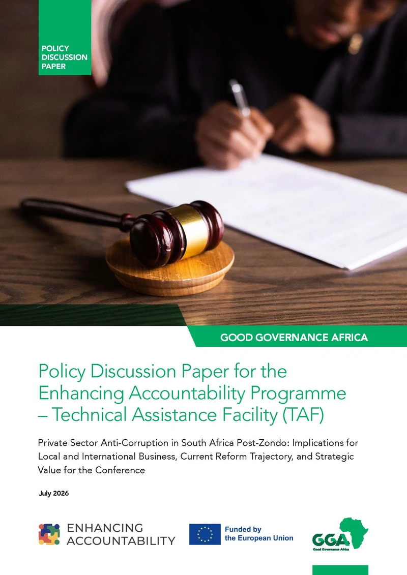 Policy Discussion Paper for the Enhancing Accountability Programme – Technical Assistance Facility cover