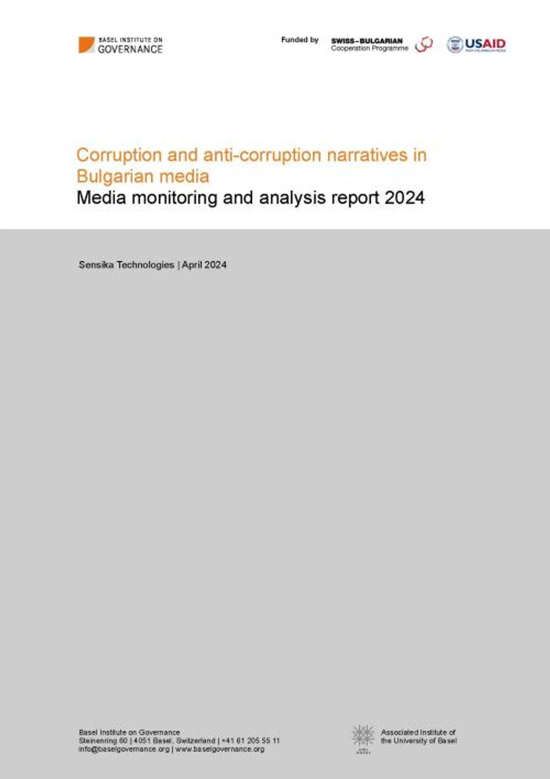 Corruption and anti-corruption narratives in Bulgarian media: Media monitoring and analysis report 2024 cover