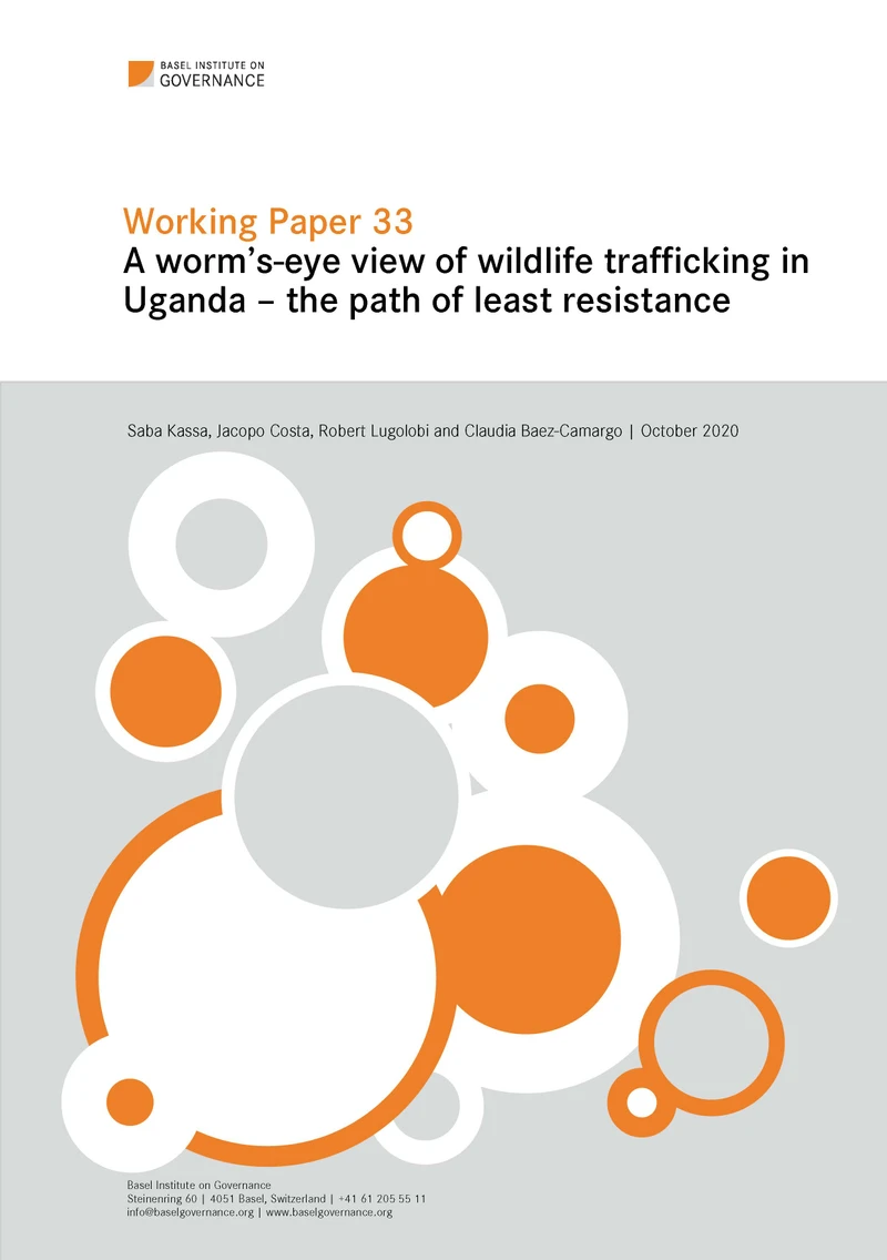 Working Paper 33: A worm’s-eye view of wildlife trafficking in Uganda – the path of least resistance cover
