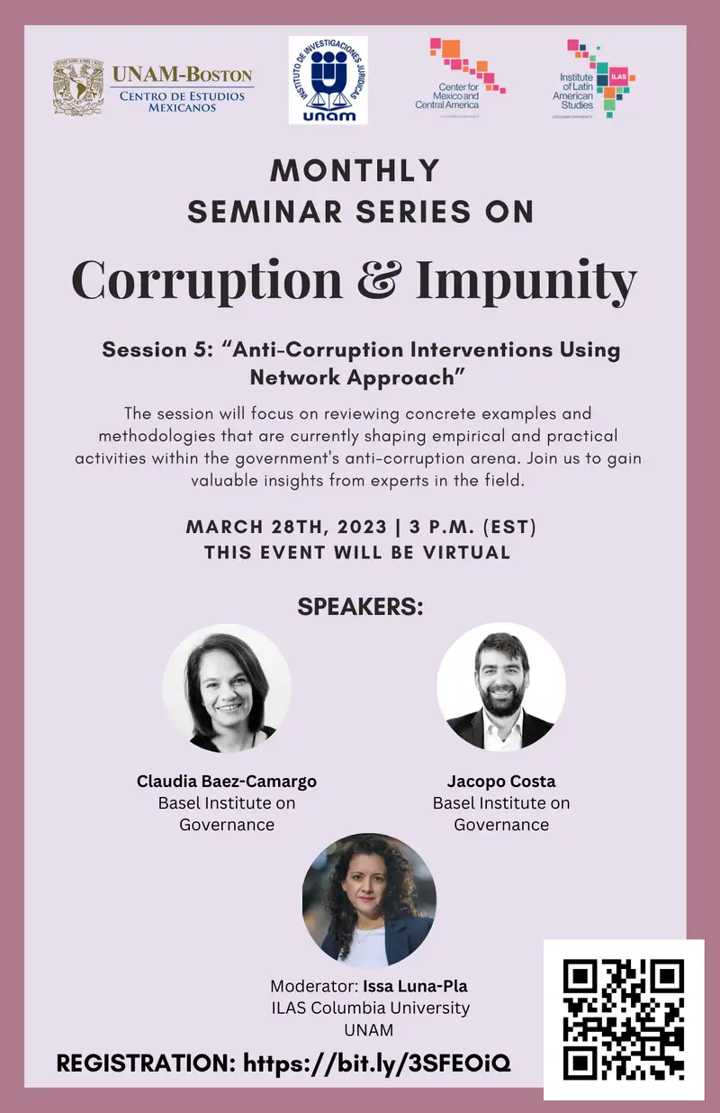 Anti-corruption interventions using a network approach – Seminar Series on Corruption and Impunity