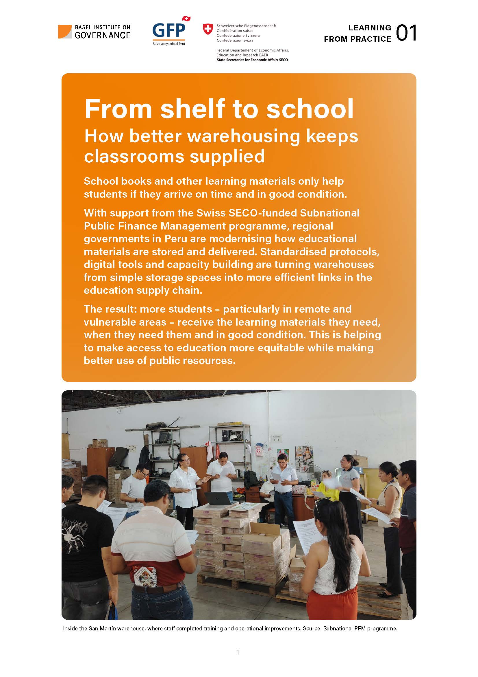 From shelf to school