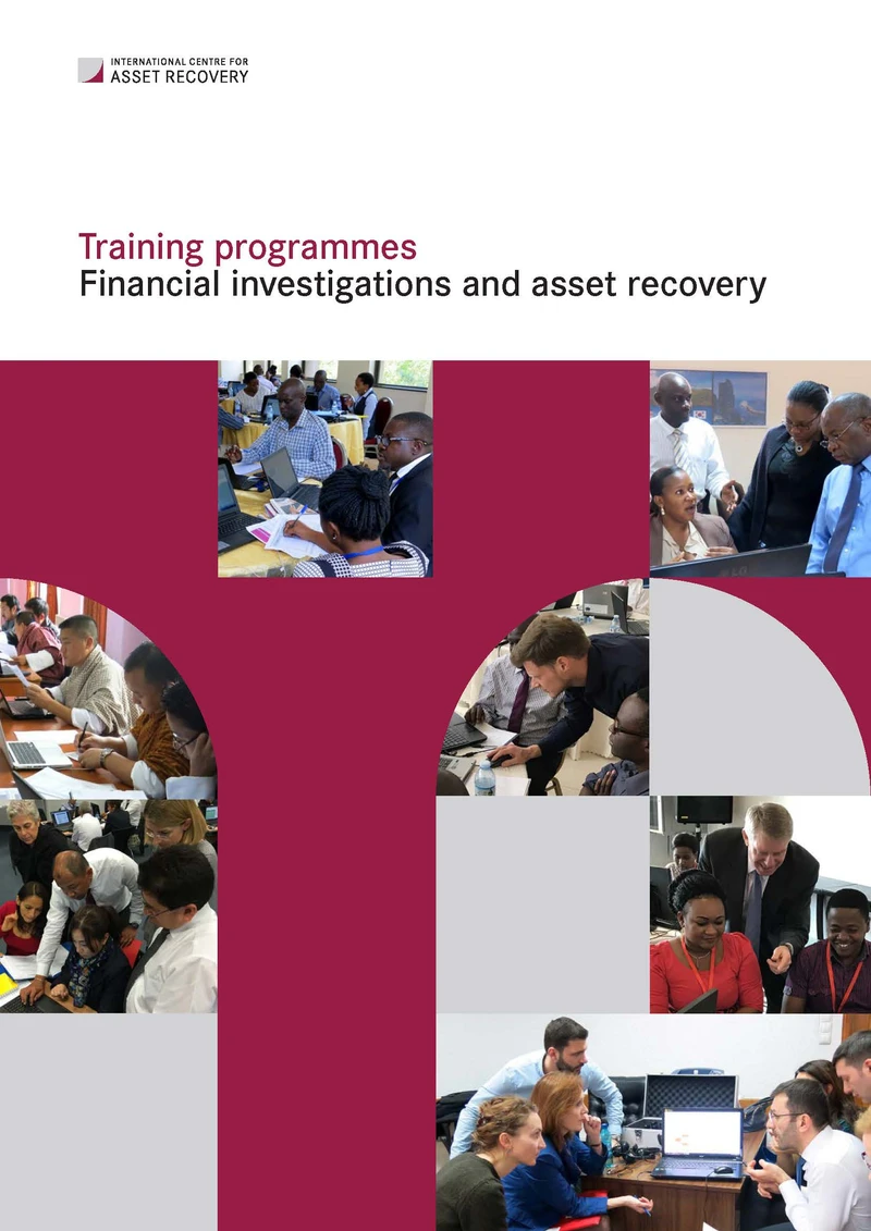 Brochure: Training programmes – Financial investigations and asset recovery cover