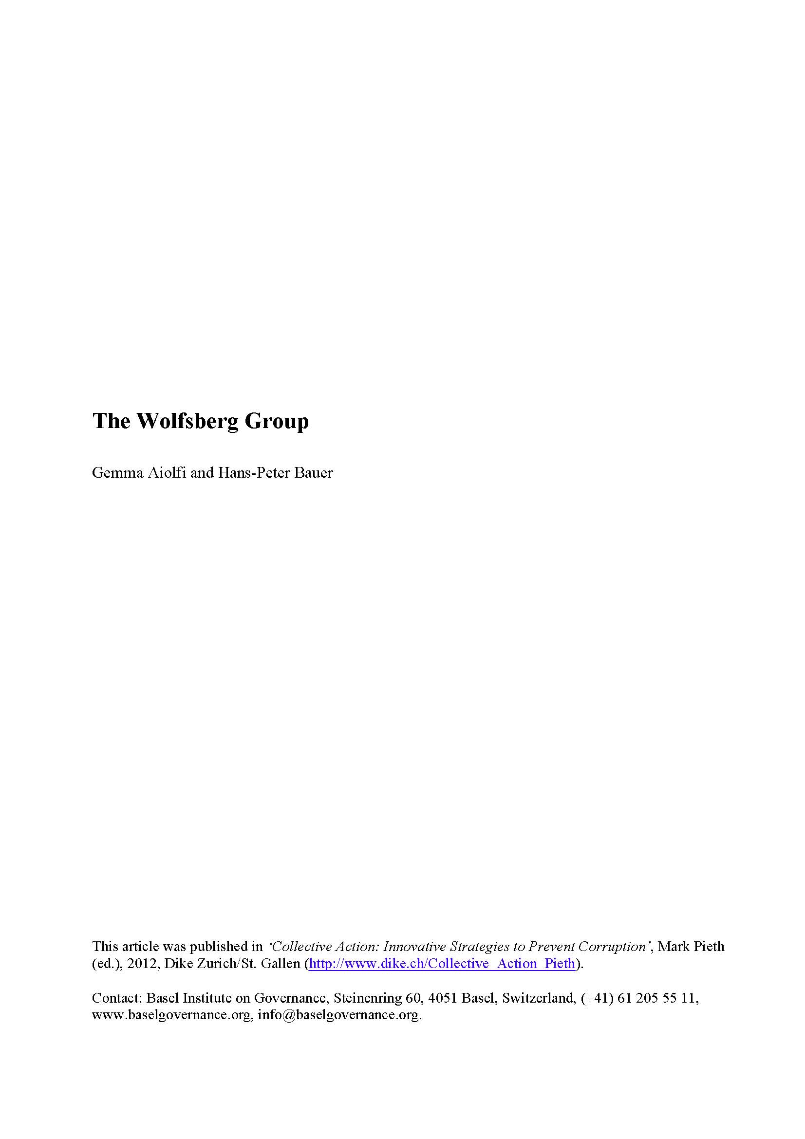 The Wolfsberg Group
