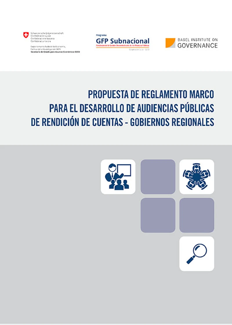 Propuesta de reglamento marco para el desarrollo de audiencias públicas de rendición de cuentas - gobiernos regionales cover