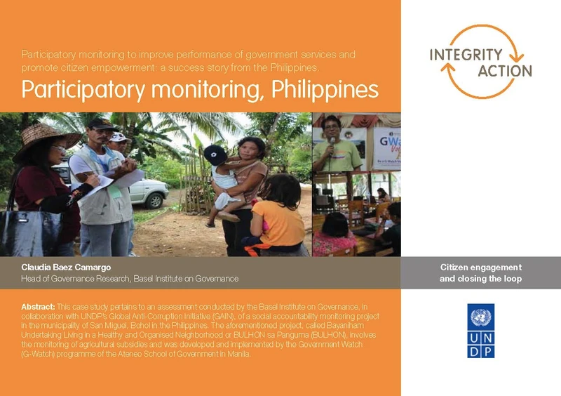 Participatory monitoring, Philippines cover