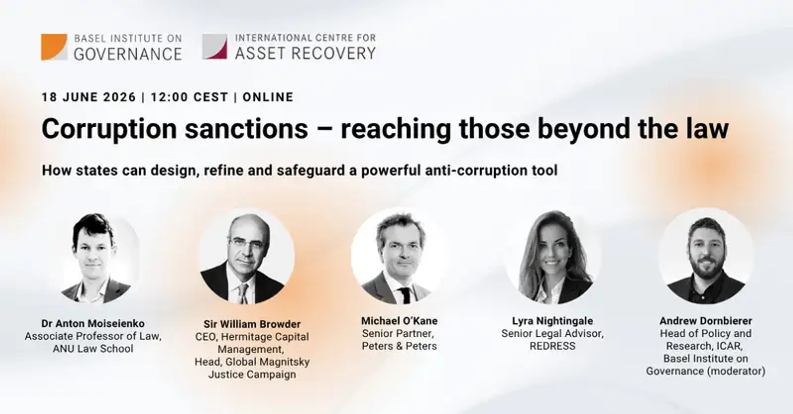 Webinar: Corruption sanctions – reaching those beyond the law