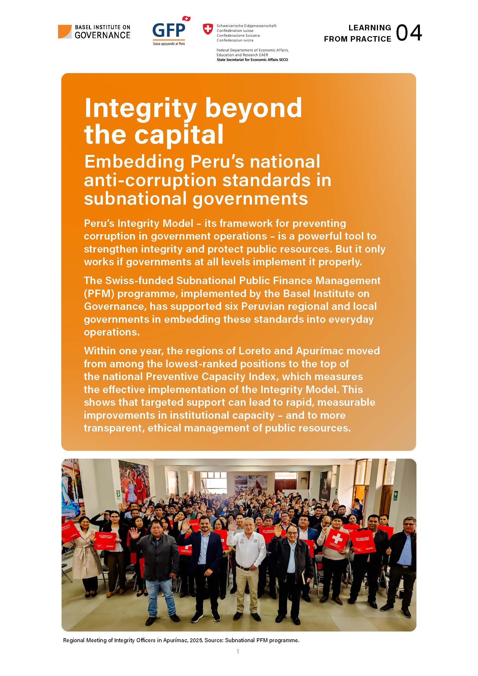 Integrity beyond the capital