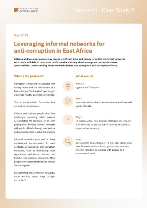 Research Case Study 2: Leveraging informal networks for anti-corruption in East Africa