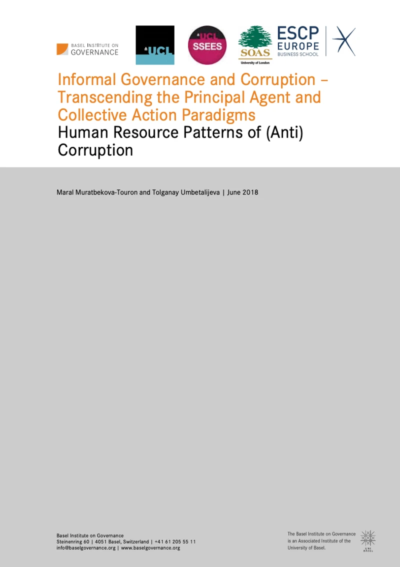 Informal Governance and Corruption – Transcending the Principal Agent and Collective Action Paradigms in Kazakhstan cover