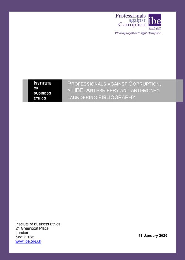 PaC Anti-Bribery and Anti-Money Laundering Bibliography
