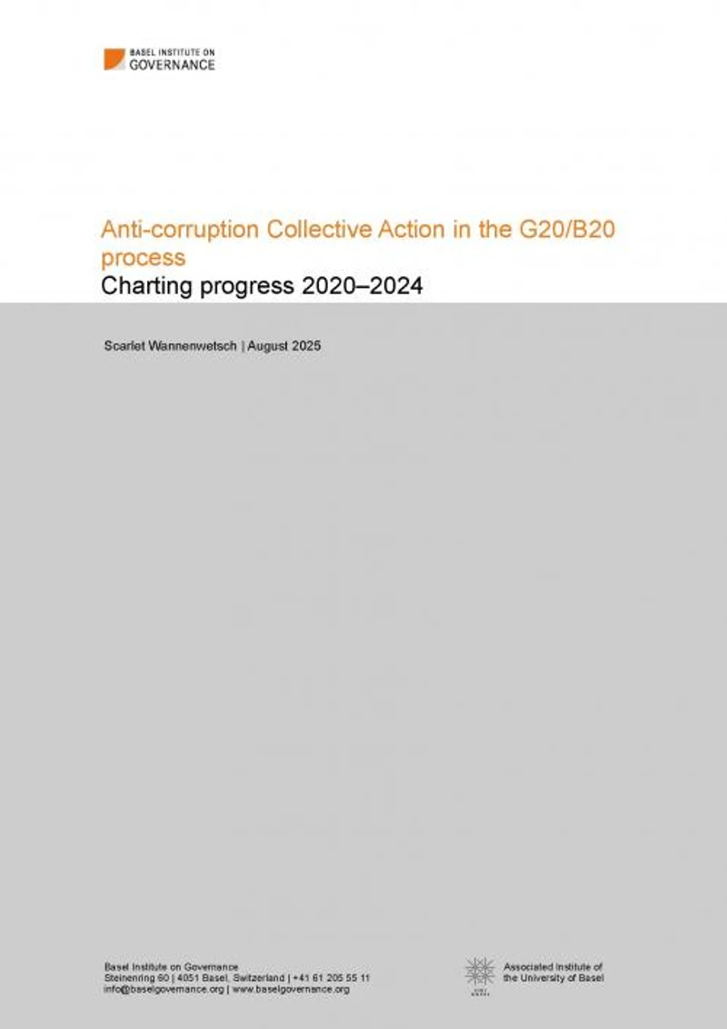 Anti-corruption Collective Action in the G20/B20 process: Charting progress 2020–2024 cover