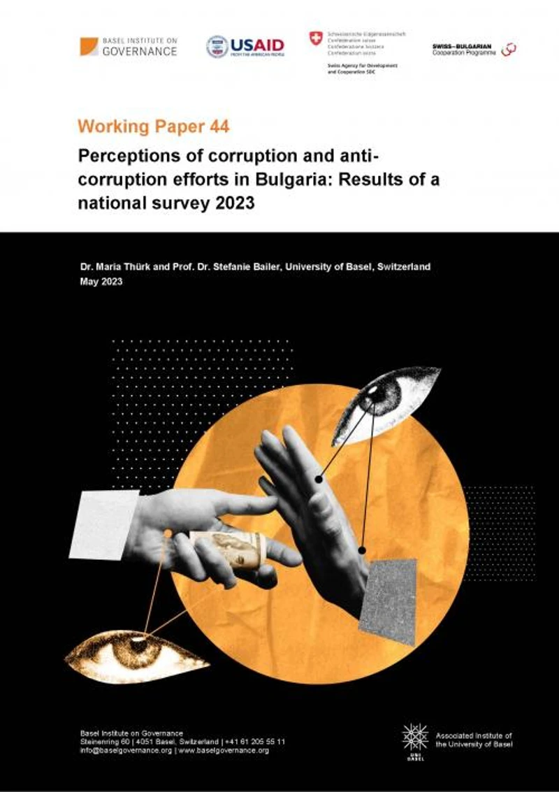 Working Paper 44: Perceptions of corruption and anti-corruption efforts in Bulgaria: Results of a national survey 2023 cover