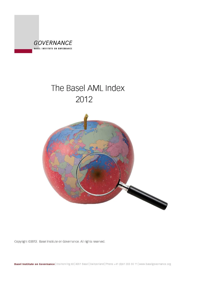 Basel AML Index 2012 cover