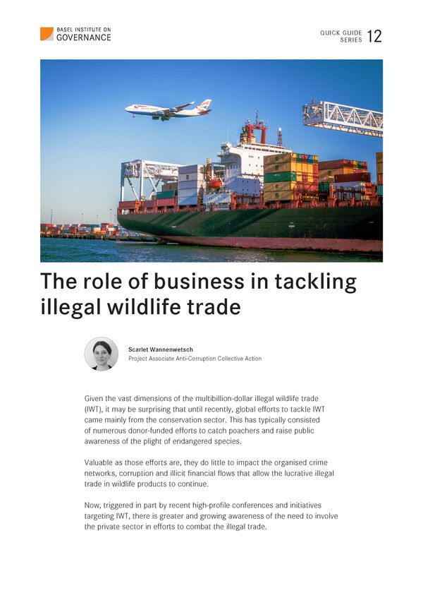 Quick Guide 12: The role of business in tackling illegal wildlife trade