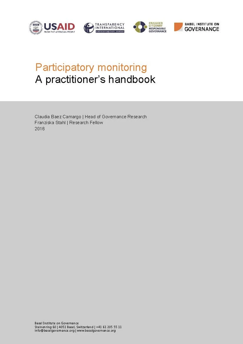 Participatory monitoring: a practitioner’s handbook cover
