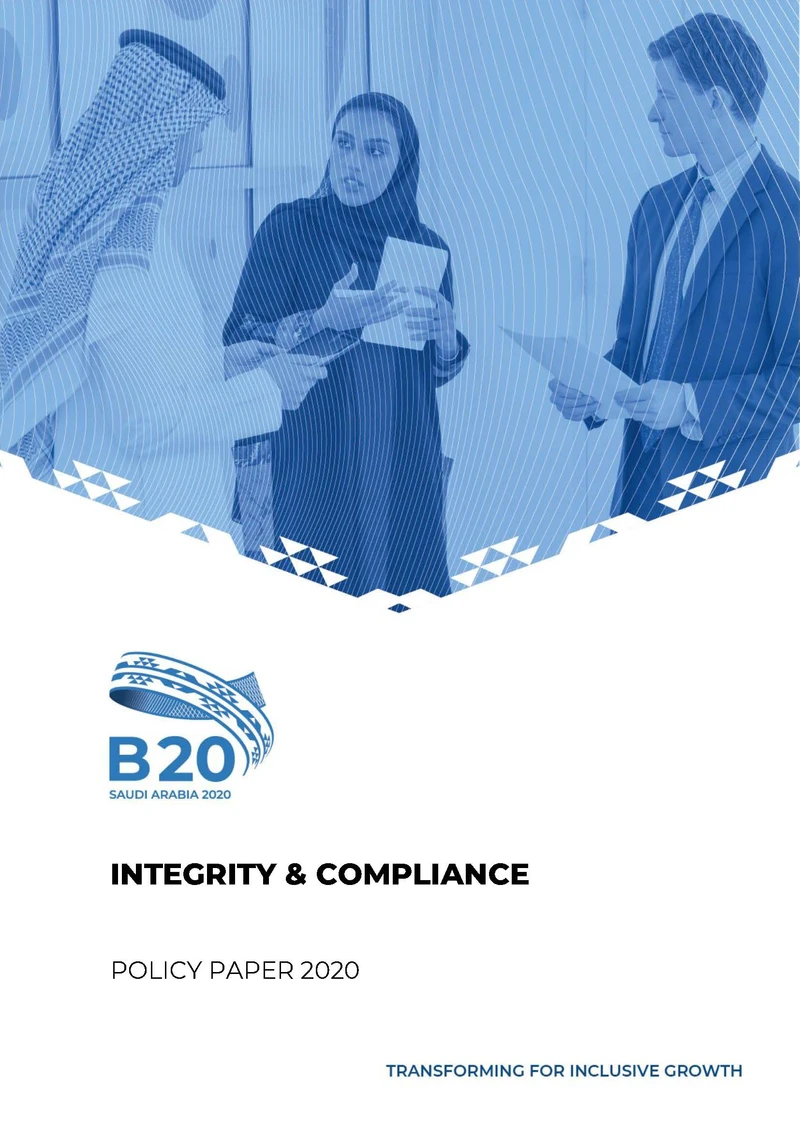 B20 Saudi Arabia Integrity and Compliance Policy Paper 2020 cover
