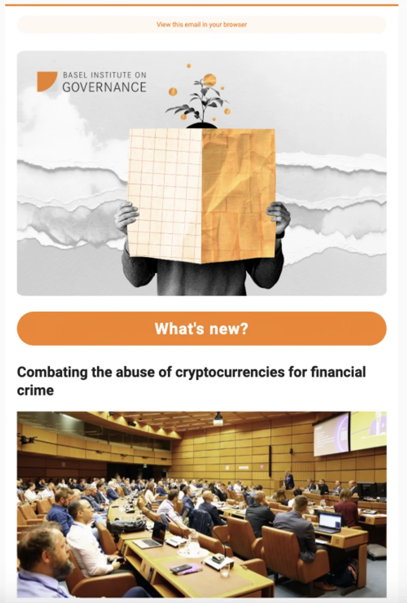 Basel Institute newsletter - October 2024 cover