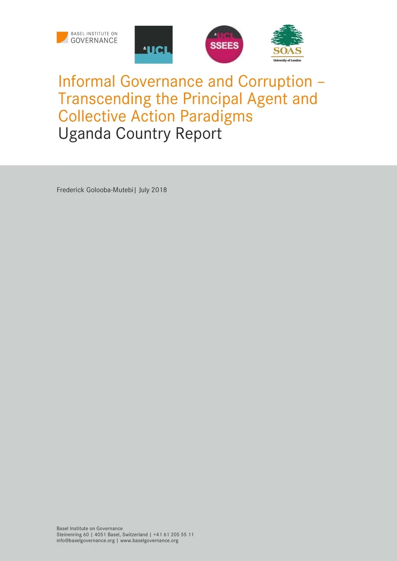 Informal Governance and Corruption – Transcending the Principal Agent and Collective Action Paradigms in Uganda cover