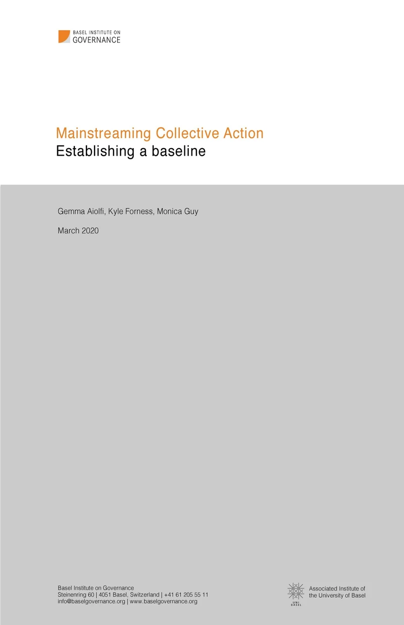 Mainstreaming Collective Action: Establishing a baseline cover