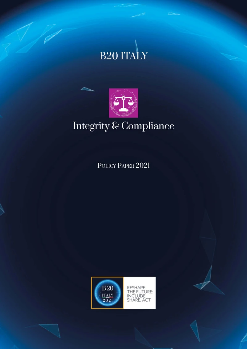B20 Italy Integrity and Compliance Policy Paper 2021 cover