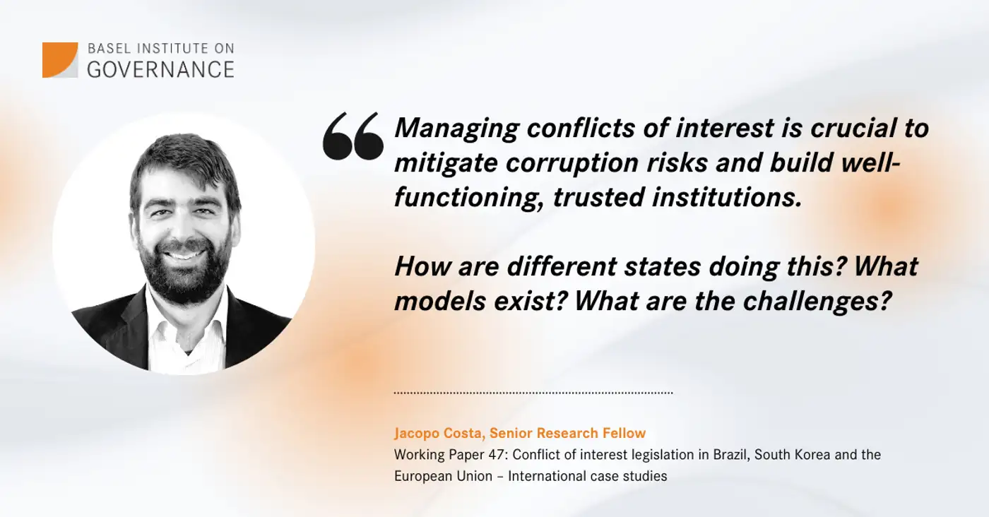 Managing conflicts of interest in the EU, South Korea and Brazil – new study