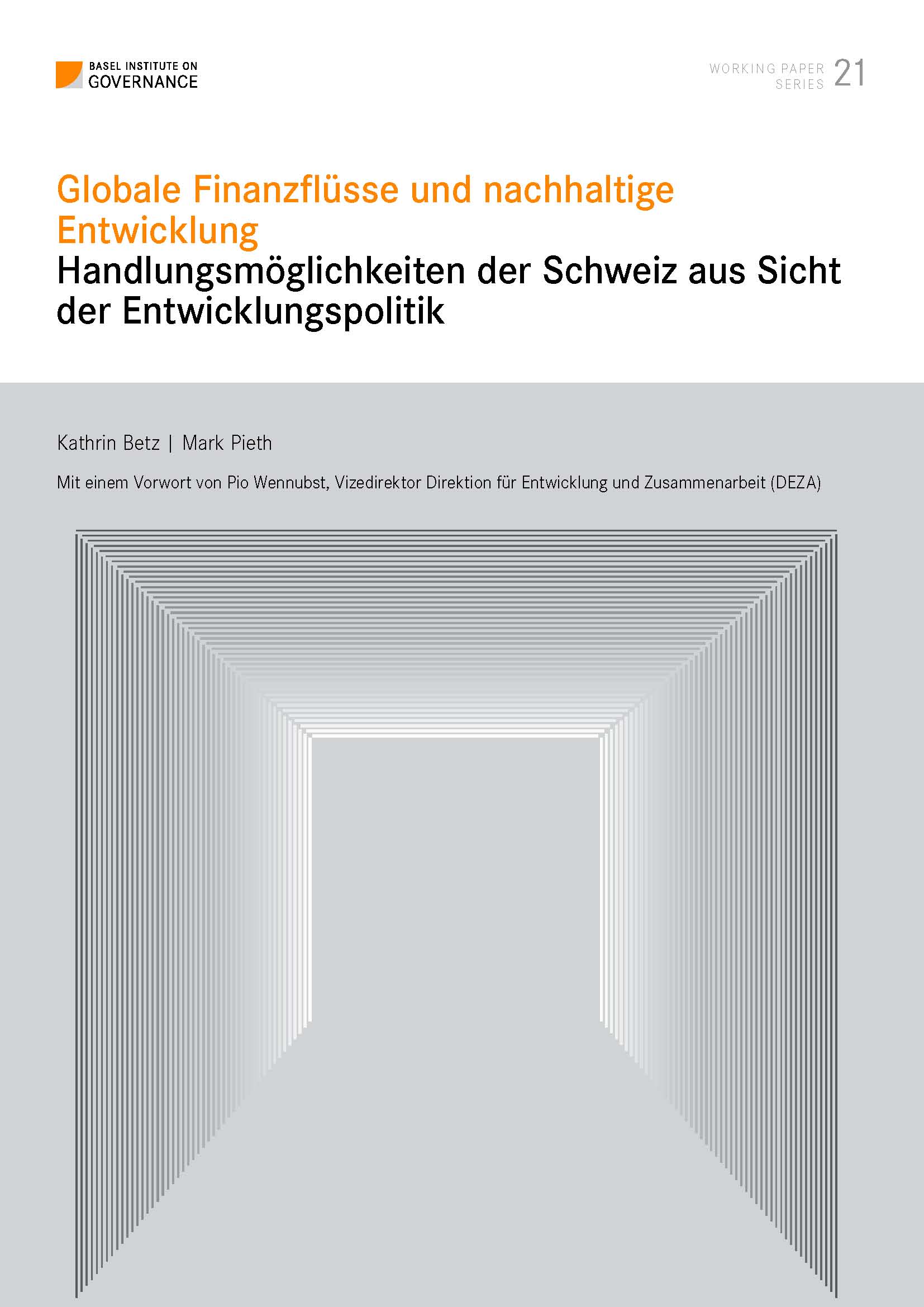 Working Paper 21: Globale Finanzflüsse und nachhaltige Entwicklung: Handlungsmöglichkeiten der Schweiz aus Sicht der Entwicklungspolitik