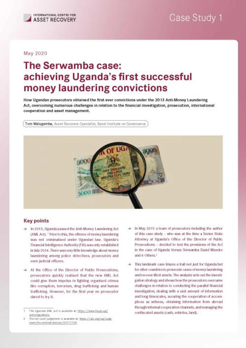 Case Study 1: The Serwamba case: achieving Uganda’s first successful money laundering convictions cover