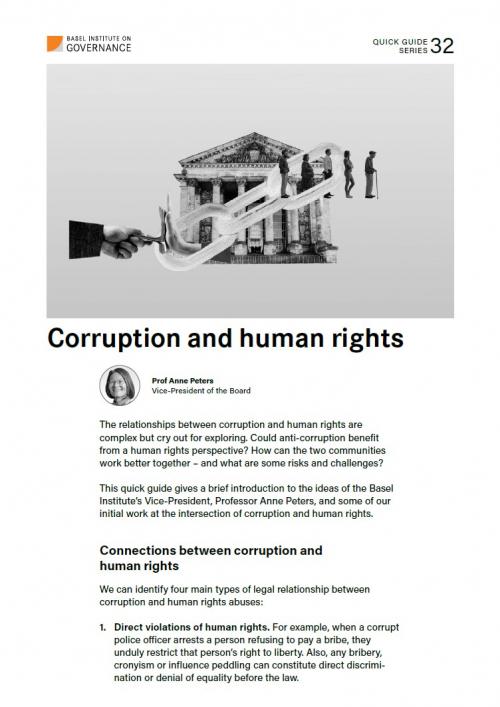Quick Guide 32: Corruption and human rights