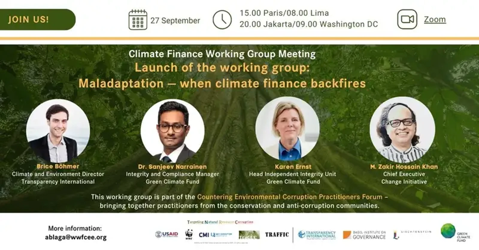 Climate Finance working group meeting: maladaptation - when climate finance backfires