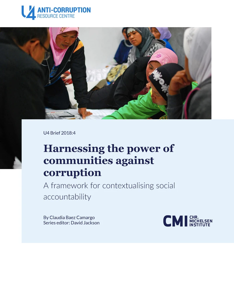 Harnessing the power of communities against corruption cover