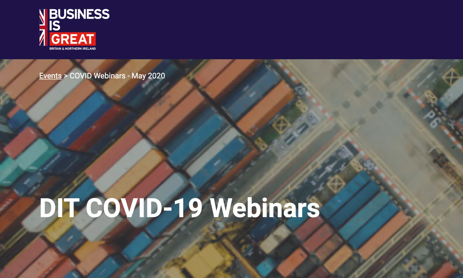 Upcoming UK government webinars on Top Tips for Trading Responsibly During Covid-19