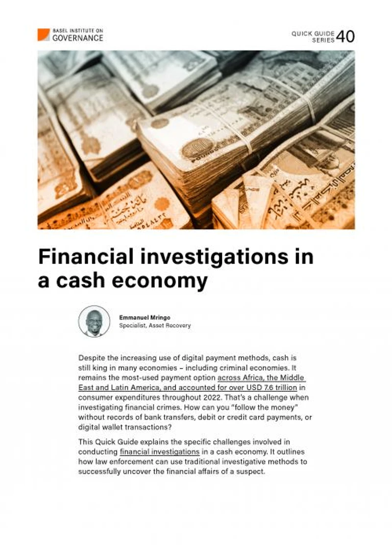 Quick Guide 40: Financial investigations in a cash economy cover